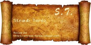 Straub Teréz névjegykártya